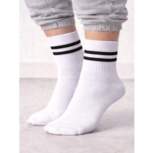 Saby Çizgili Soket Çorap – 5'li - Pamuklu, Dikişsiz, Terletmeyen, Spor ve Günlük Kullanım