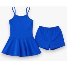 My Kids Wear Kız Çocuk Garson Mayo Elbiseli Şortlu 2’li Takım 12421