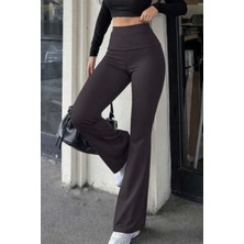 Stelol Kadın Geniş Korsaj Bel Detaylı Paçaya Doğru Geniş Yüksek Bel Dalgıç Pantolon