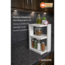 Kenhome Tezgah Üstü Baharatlık – Mutfak Düzenleyici Organizer – 18 mm Suntalam
