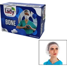 Selfbuysell 100 Parça  Cerrahi - Hijyen - Aşcı Kafa Bonesi (5324)