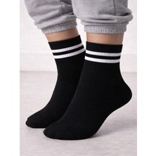 Saby Çizgili Bilek Çorap – 5'li - Unisex - Yumuşak Pamuklu, Dikişsiz Yapı, Terletmeyen, Gün Boyu Konfor