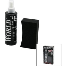 Selfbuysell Shıne World Car  Lastik - Tampon  Parlatıcı Sprey Seti  Plastik Şişe   250ML ± %10 Parlatma Süngeri (5324)