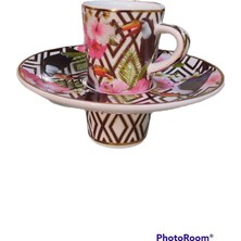 Kosova Porselen Türk Kahve Fincanı 6 Kişilik 12 Parça Içe Geçmeli