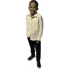 Senior Çocuk Keten Gömlek