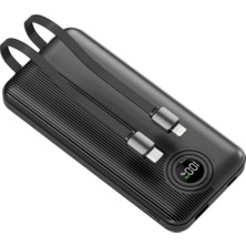 Yollayenilensin Dexim W3 10000MAH Powerbank – 22.5W Hızlı Şarj LED Ekranlı Type-C Kablolu Taşınabilir Şarj Cihazı