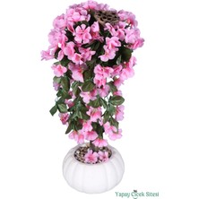 Yapay Çiçek Sitesi Kabak Saksıda Sarkan Sakura Ağacı 55 cm