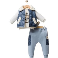 Sofun Erkek Bebek Çocuk Şişme Yelekli 3 Lü Spor Takım