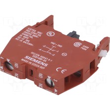 Siemens 3SB14 00‑0A Yedek Kontak Bloğu – Yardımcı Kontak Bloğu, 1 No + 1 Nc.