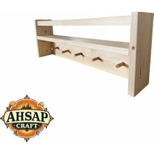 Ahsap Craft Ahşap Montessori Tekli Raf Askılık