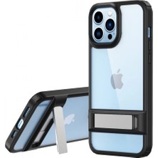 Marsilyan iPhone 13 Pro Max Kılıf Rolet Stand Kapak - Siyah