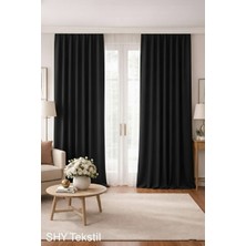Shy Tekstil Lüks 1.sınıf Elegance Series Karartma Blackout Tek Kanat Özel Dikim Kalın Pilesiz Fon Perde