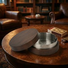 Marsilyan Kahverengi Bambu Kapaklı Küllük