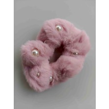 Makmery Peluş Simit Toka Inci Detaylı Pembe