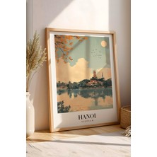 E2 Nova Hanoi Vietnam Vintage Seyahat Posteri Çerçeveli Tablo - Premium Uzak Doğu Elit Duvar Dekoru