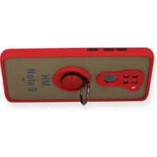 Marsilyan Xiaomi Redmi Note 9 Kılıf Montreal Yüzüklü Silikon Kapak - Kırmızı