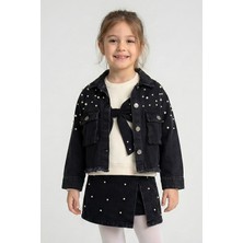 Dmb Kız Inci Çakmalı Kot Ceket  26YDMB-9955