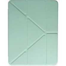 Marsilyan Samsung Galaxy T737 Tab S7 Fe 12.4 Kılıf Kalemlikli Mars Tablet Kılıfı - Açık Yeşil