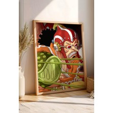 E2 Nova One Piece Usopp Nişancı Çerçeveli Tablo - Premium Genç Odası Anime Aksiyon Duvar Dekoru Poster