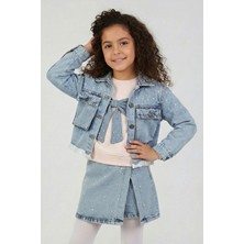 Dmb Kız Inci Çakmalı Kot Ceket  26YDMB-9955