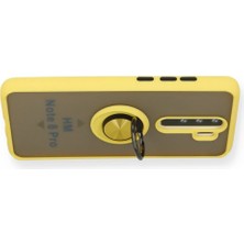 Marsilyan Xiaomi Redmi Note 8 Pro Kılıf Montreal Yüzüklü Silikon Kapak - Sarı