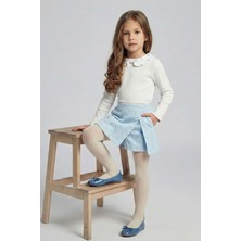 Dmb Kız Kalp Desen Gabardin Şort Etek Takım  26YDMB-9957