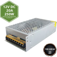 Vorex Peace B2882 12V 20A 250W Kalın Metal Kasa Dc Adaptör | Endüstriyel Güç Kaynağı