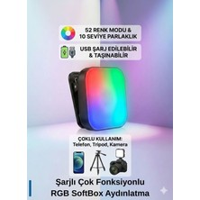 FaroxTech Şarjlı Çok Fonksiyonlu Ayarlanabilir Ürün Çekim Işığı Fotoğraf Stüdyo Aydınlatması Cep Ledi