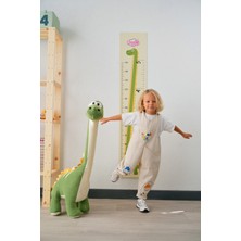 Pufu Toys Dinozor Peluş Yastık Oyuncak Yeşil (1 Metre)
