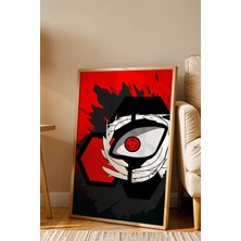 E2 Nova Naruto Sharingan Göz Çerçeveli Tablo - Lüks Minimalist Uchiha Klanı Anime Modern Duvar Dekoru