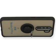 Marsilyan Xiaomi Redmi Note 8 Pro Kılıf Montreal Yüzüklü Silikon Kapak - Siyah