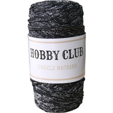 Hobby Club Simli Makrome Siyah-Gümüş / 3 Adet