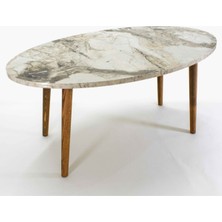 Orta Sehpa Ahşap Torna Elips Efes