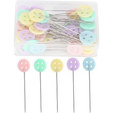 Duck Hoby 50 Adet Desenli Toplu Iğne, Sabitleme Iğnesi, Uzun Toplu Iğne, Patchwork Iğnesi,