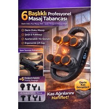 vooka 6 Başlıklı Profesyonel Masaj Tabancası – Derin Doku Kas Masaj Aleti, Şarjlı Titreşimli Masaj Cihazı, Spor Sonrası Kas Gevşetici, Boyun Sırt Omuz Bel Bacak Masaj Makinesi