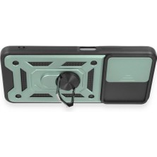 Marsilyan Xiaomi Redmi Note 12 5g Kılıf Pars Lens Yüzüklü Silikon - Yeşil