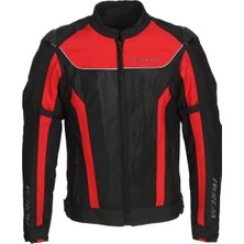Venom Motosiklet Montu Raptor Hörgüçlü Full Korumalı 4 Mevsim Motorcu Mont Siyah-Kırmızı
