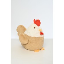 Pufu Toys Tavuk 35 cm Sevimli Peluş Oyuncak, Hediyelik Oyuncak, Bebek Yastığı