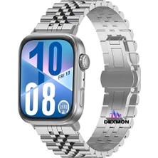 Dexmon Huawei Watch Fit 3 / Fit 4 / Fit 4 Pro Uyumlu Paslanmaz Çelik Metal Kordon Kayış