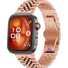 Dexmon Huawei Watch Fit 3 / Fit 4 / Fit 4 Pro Uyumlu Paslanmaz Çelik Metal Kordon Kayış
