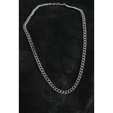 Hkursat 316L Çelik Klasik Zincir Model Gümüş Renk Erkek Kolye