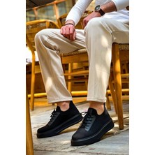 Etiler Collection KB-116 Kuback Siyah Siyah Taban Bağcıklı Triko Günlük Erkek Ayakkabı