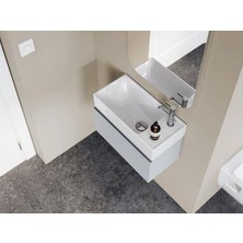 Turkuaz Seramik Turkuaz Sharp Etajer Uyumlu Lavabo 50*25 cm (Sağdan Batarya Delikli)