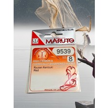 9539 Ryusen Kentsuki 8 Numara 10'lu Paket Kırmızı Çift Tırnak Olta Iğnesi