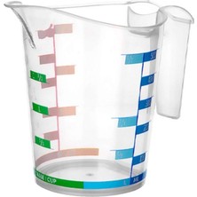 Nuveden 1000 ml Renkli Dereceli Sert Plastik Mutfak Ölçü Kabı (4881) NVDN-RSGO34
