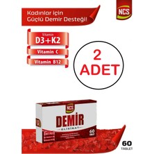 Ncs Iron Demir Glisinat Vitamin D3+K2 Vitamin C Krom Complex  2X60 Tablet