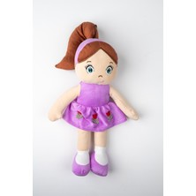 Pufu Toys Peluş Kelebek Bebek Oyuncak Mor Etekli Oyun ve Uyku Arkadaşı 45 cm