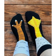 Bemp 2’li Ördek - Tavuk Ayağı Desenli Tasarım Çorap