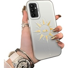 Ucuc Samsung Galaxy M13/M23 Uyumlu Silikon Kenar Sert Arka Anti Düşme Kılıfı Güneş Gözü