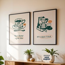 Persona Istanbul "morning Rituals" - Çay ve Kahve Temalı 2'li Mutfak Posteri Seti (Çerçevesiz)